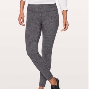 Lululemon wunderunder low rise herringbone print size 4